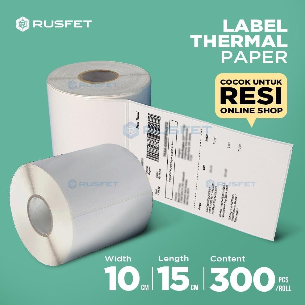 

uy-23 Label Stiker Thermal Paper A6 10x15mm 100x150 cm Sticker Barcode Resi RUSFET TERMURAH Terlaris