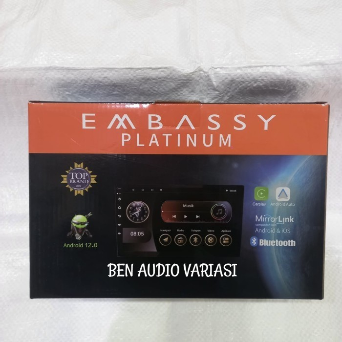 Head Unit Android 9 Inch Embassy Platinum Em-999 Ram 2Gb/32Gb