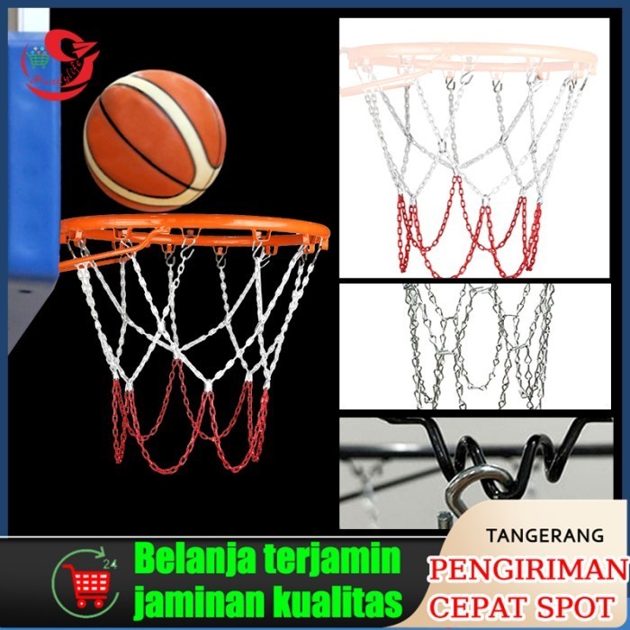 Metal Basketball Net Tebal Galvanis Jaring Basket Rantai Besi