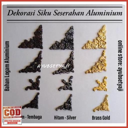 Original Sudut Siku Akrilik Seserahan & Hantaran Aluminium Antik Model Siku Al 01 Ukir Sudut Siku Bo