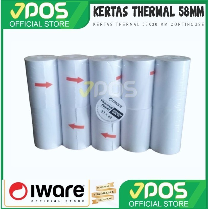 

Kertas Thermal 58mm Ukuran 30
