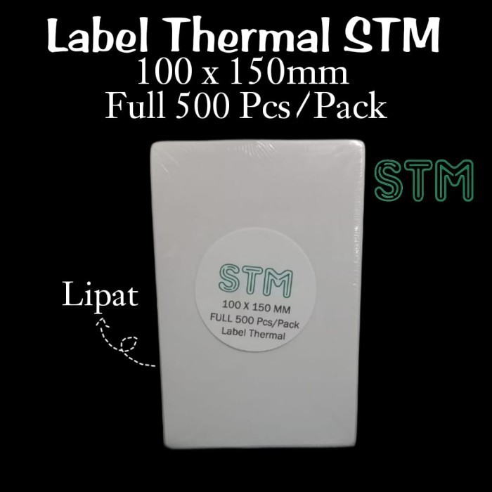 

Label Thermal STM 100X150 500PCS Kertas Sticker Printer RESI TERMAL A6