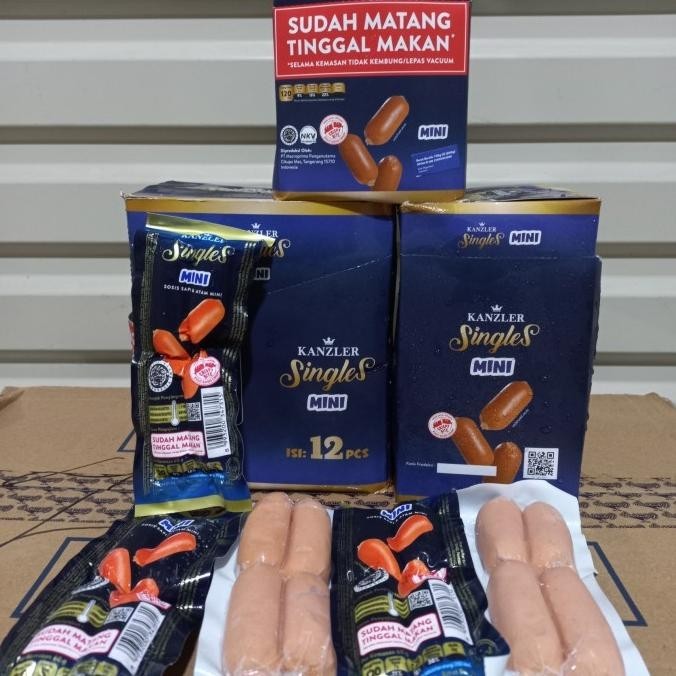 

Ready oke] Sosis Mini Kanzler 1box isi 12 Sosis Singles Kanzler Mini Original