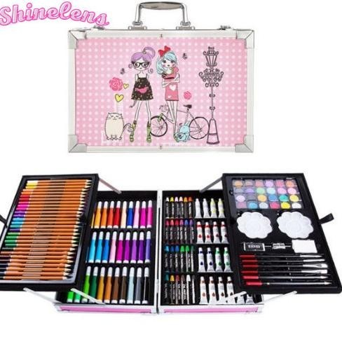 

Crayon Art Set / Koper Set Crayon Mewarnai Anak 145 Pcs