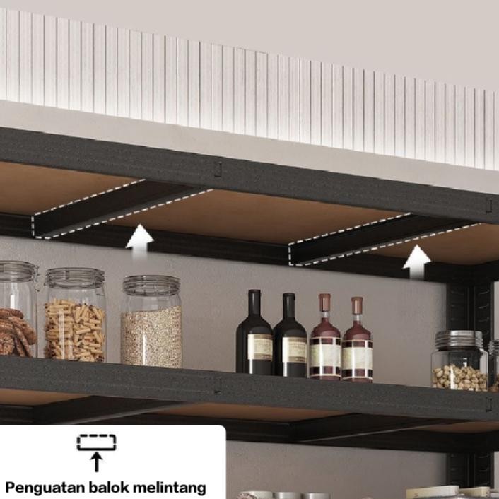 CR - Rak Susun/Rak Susun Serbaguna/Gudang Rak/ Rak Besi Siku/ rak besi serbaguna / rak dapur Aquariu