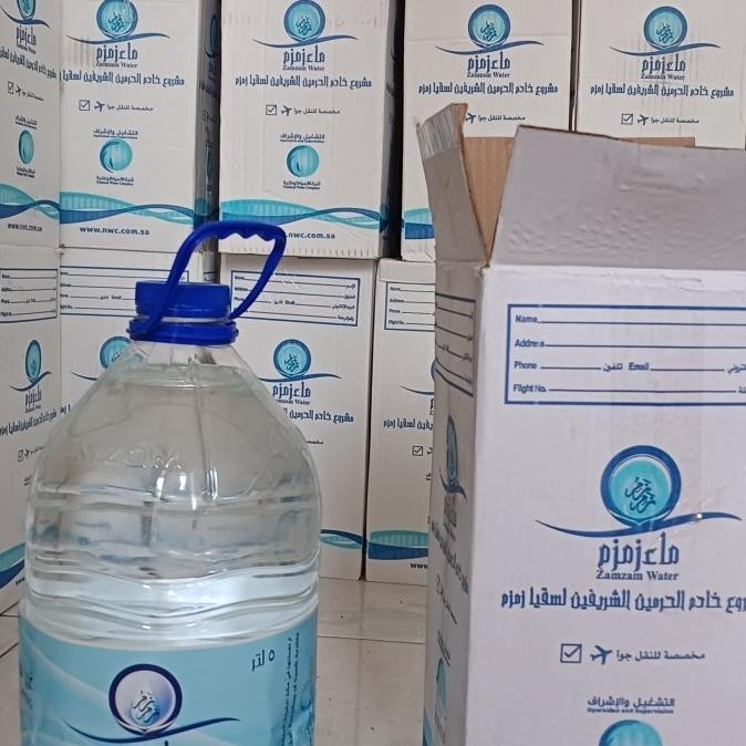 

Air zamzam 5 liter original mekkah zam zam water HFS