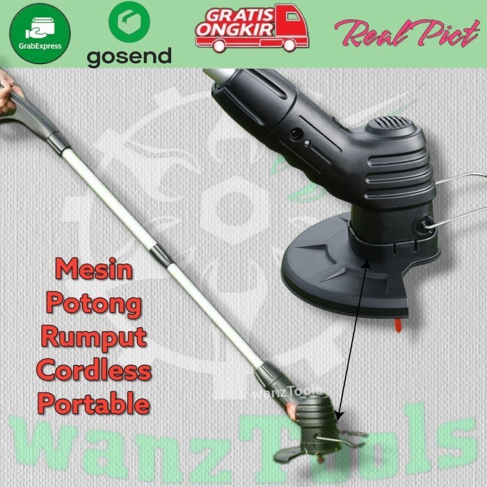 Ready Mesin Potong Rumput Baterai Cordlless Mesin Potong Rumput listrik Mini