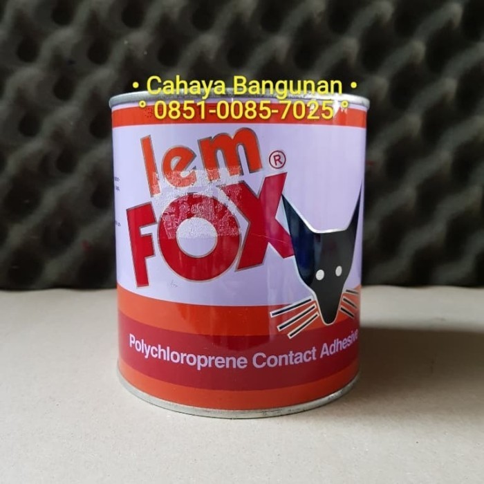 Lem Fox Kuning Kaleng 600G 600 G Gr Lem Kayu Karet Kulit Hpl Bkn Aibon