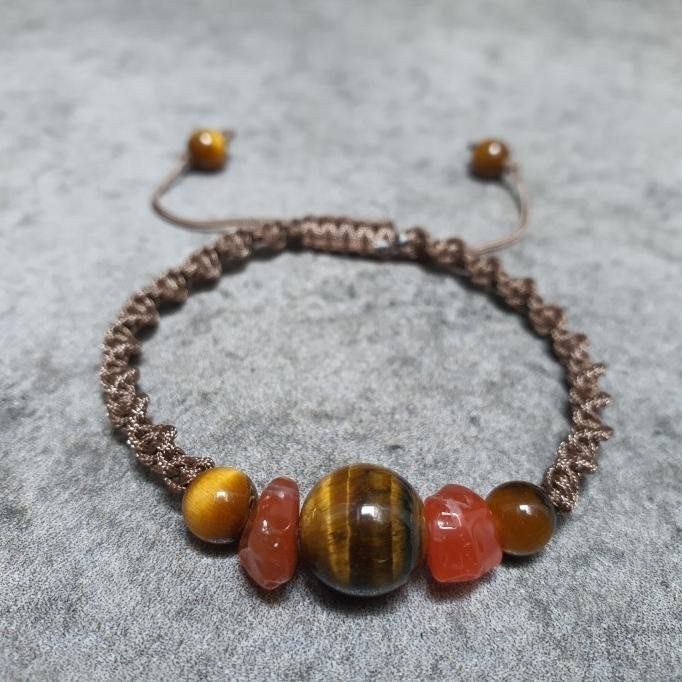 Macrame Bracelet with Gemstones