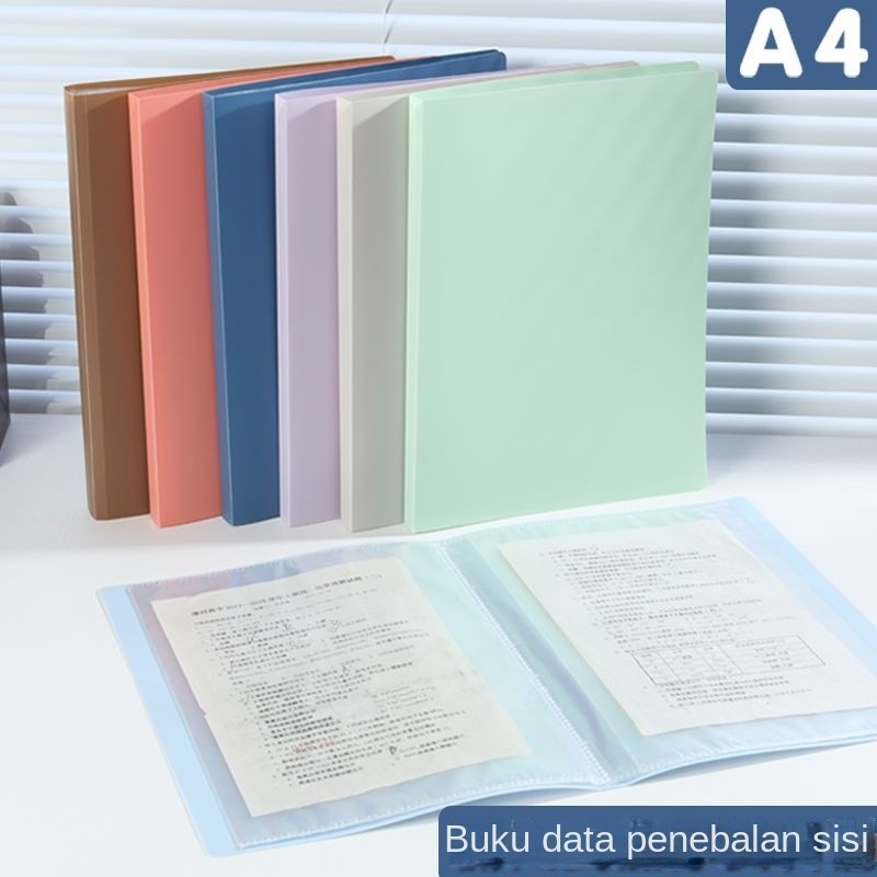 

Buku Penyimpanan Kertas Uji Sisip Transparan Map Buku Info