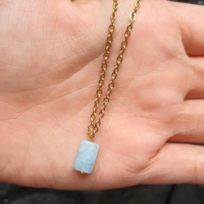 Aquamarine Pendant Necklace / Kalung Aquamarine