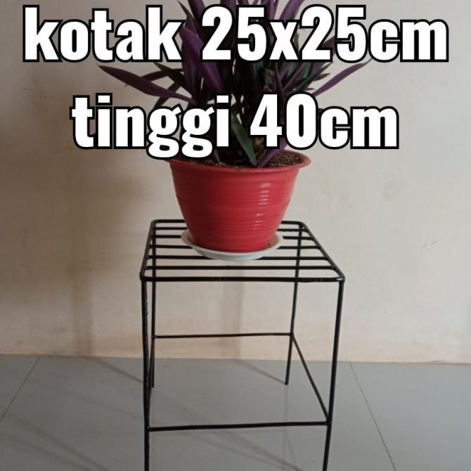 STANDING POT KOTAK/RAK BUNGA BESI/RAK BUNGA MINIMALIS/RAK BUNGA MURAH