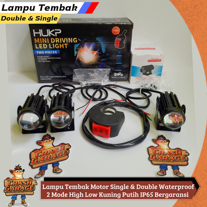 Ready Lampu Tembak Sorot Led Laser Motor 2 Warna Waterproof Tembus Kabut Hemat