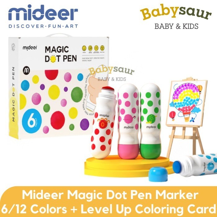 

Mideer Washable Magic Dot Pen Marker Spidol Warna Mewarnai Art Anak