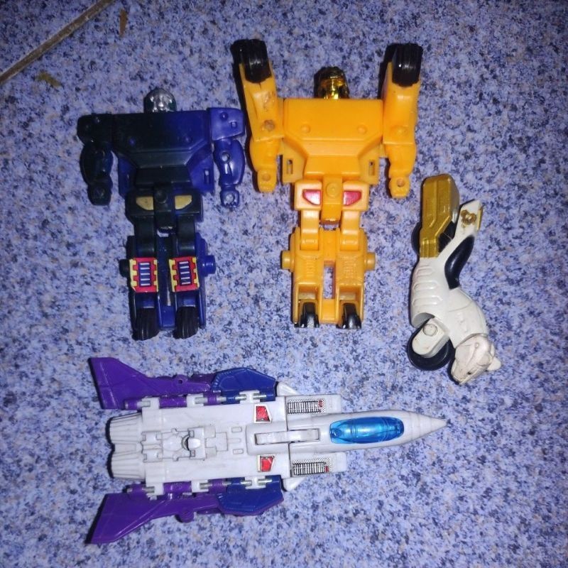 Mainan Robot Vintage set of 4pcs Transformers Megazord