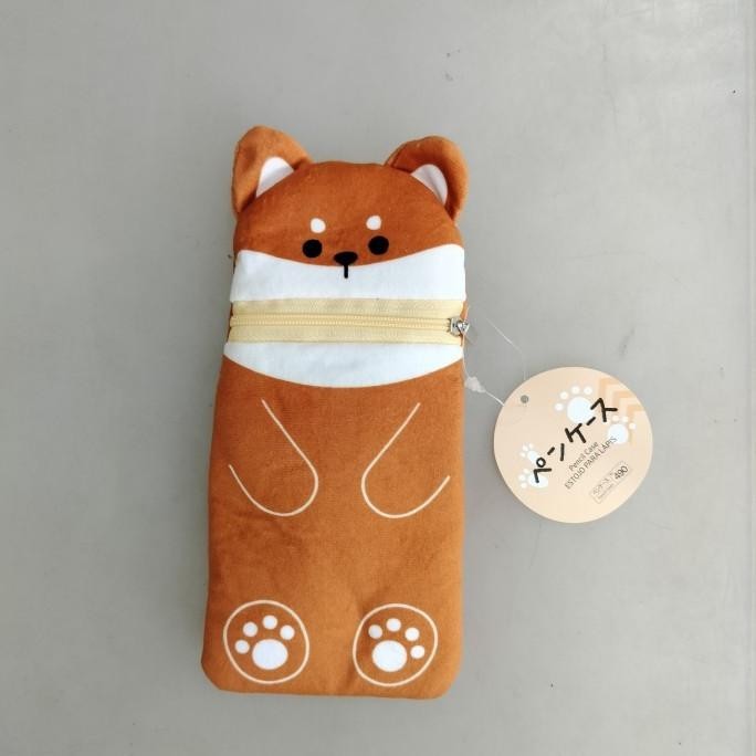 

_^_^_^] daiso tempat pensil kain shiba inu unik kawai