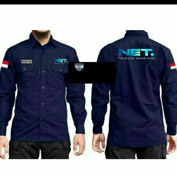 Kemeja Net Tv Kemeja Seragam Net Tv Full Bordir