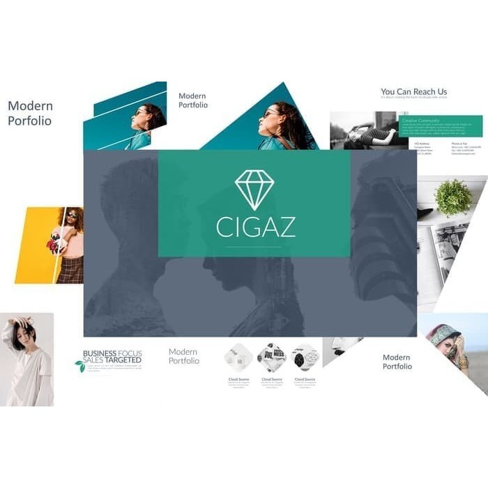 

Presentasi CIGAZ Powerpoint Template ppt pptx