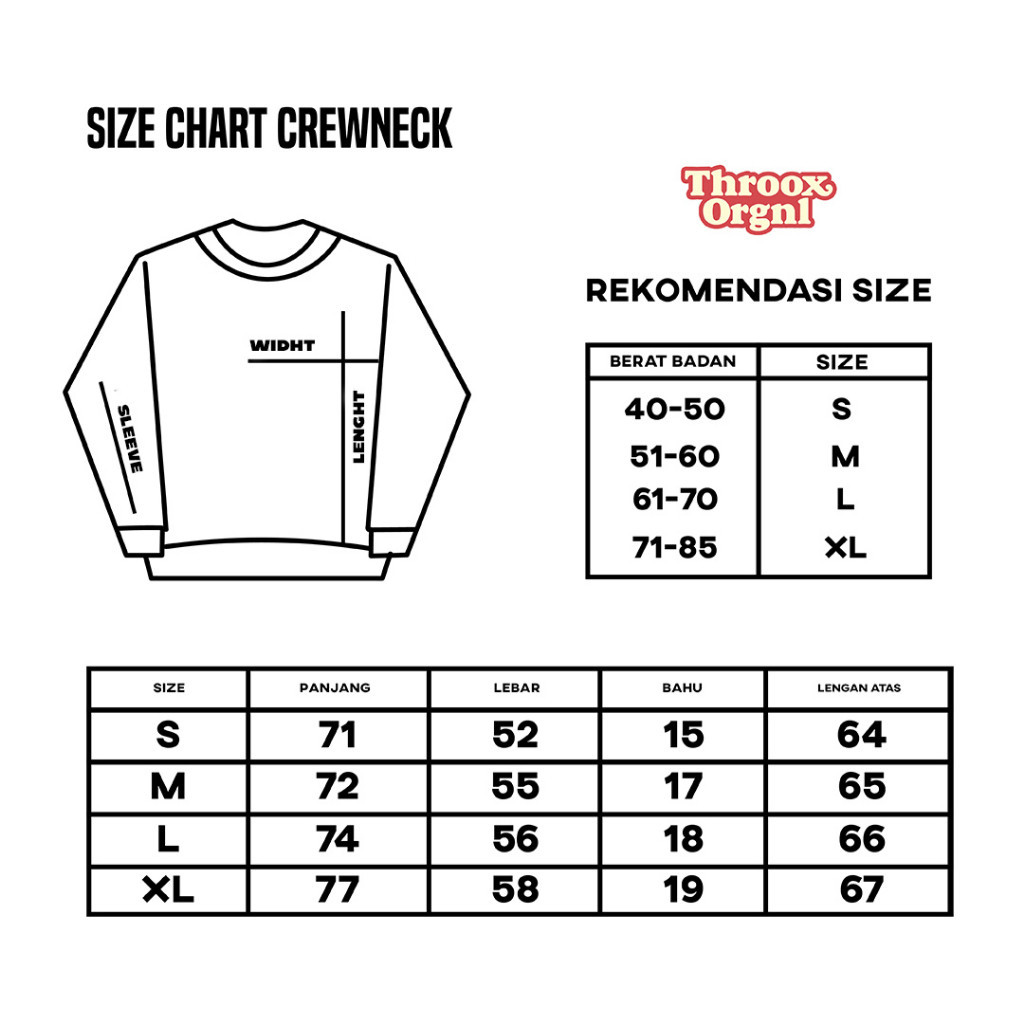 [NMDS COMPANY] PREMIUM CREWNECK Throox Sweater Putih Navy Good Smilow Navy Salur