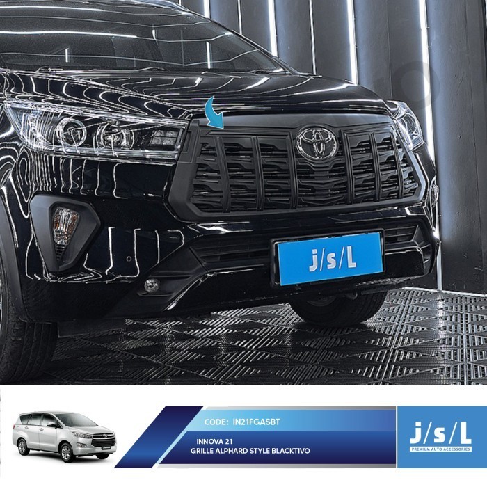 Gril Innova Reborn 21 Front Grille Alphard Blacktivo Phantom Black