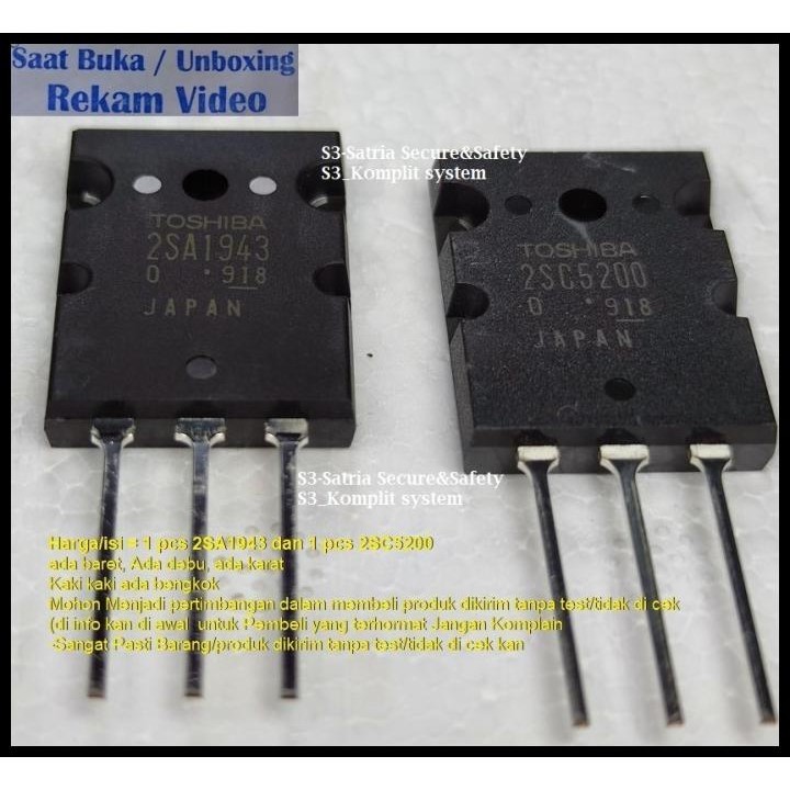 TERMURAH TOSHIBA 2SA1943 2SC5200 SA 1943 SC 5200 A1943 C5200 2 SA1943 SC5200 