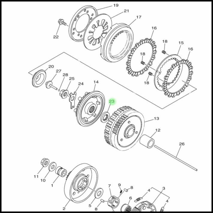 TERMURAH WASHER RING RUMAH ALUMUNIUM KOPLING VEGA ZR, JUPITER Z SALIB 5D9-E6628