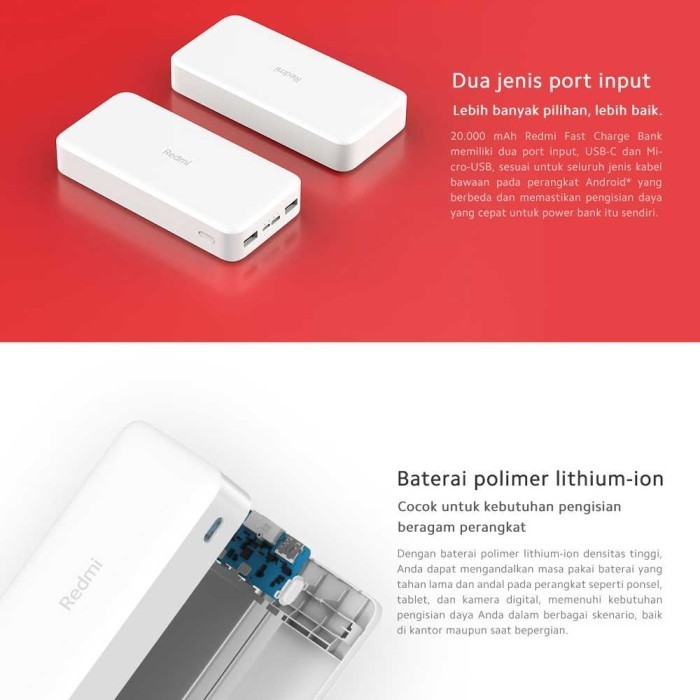 Power Bank Fast Charging Pd Kapasitas 20000Mah 18W