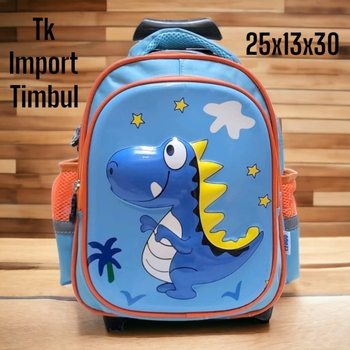 Tas Trolley Anak Tk/ Tas Dorong Dinosaurus Troli Troley Anak Laki