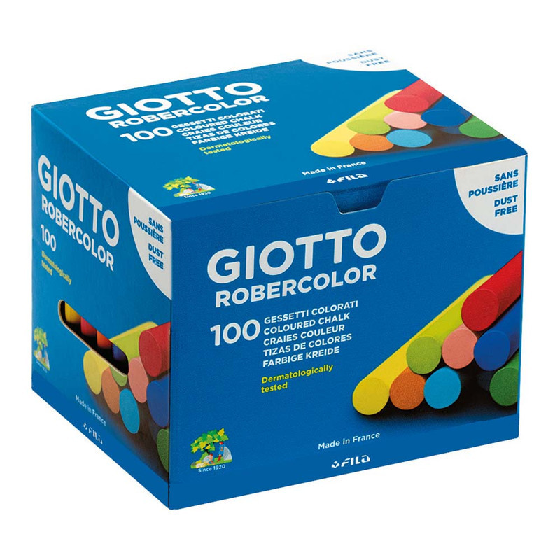 

Giotto Blackboard Chalk Box 100 Pcs, Assorted Colours