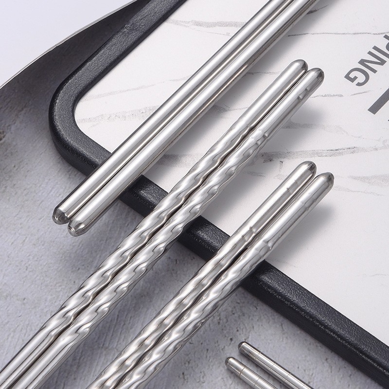 Sumpit Stainless Steel Sepasang Sumpit Stainless Tahan Karat Sumpit Stainless Polos Sumpit /komey