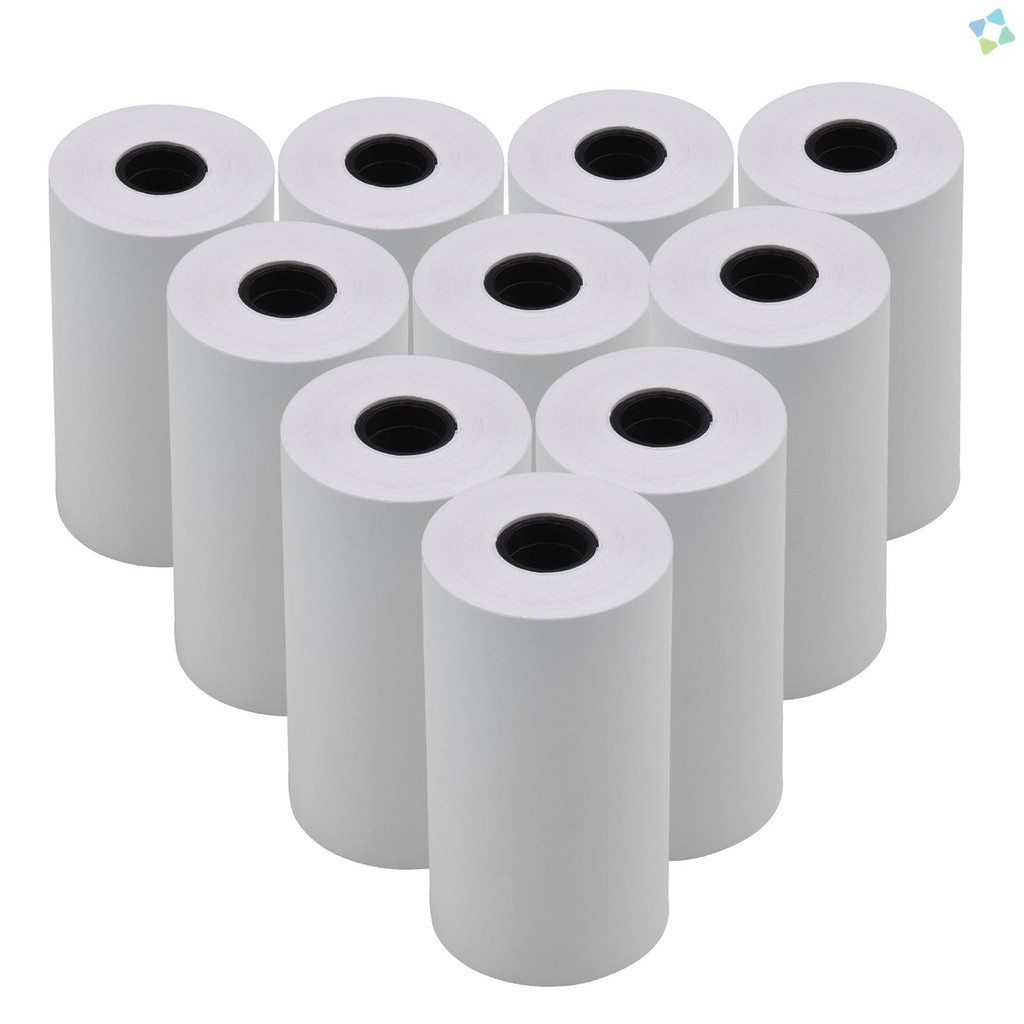 

10pcs White Blank Thermal Paper Roll 57x30mm/2.17x1.18in Photo Picture Receipt Memo Printing Compatible with Pocket Printer Instant Photo Printer