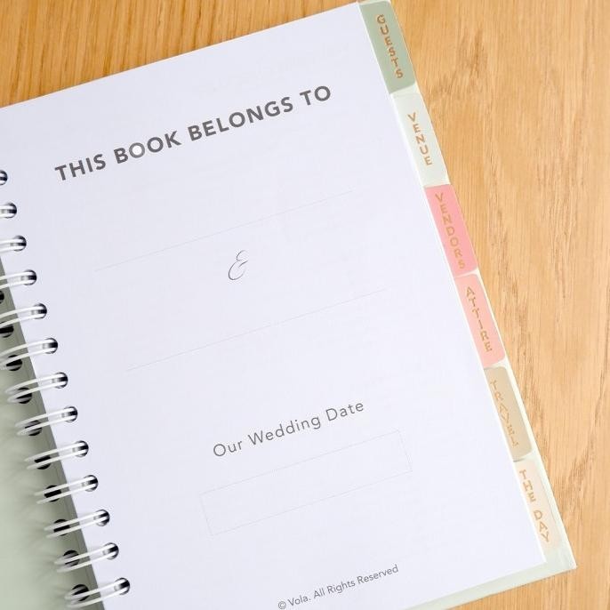 

Wedding Planner Book In Pastel Green