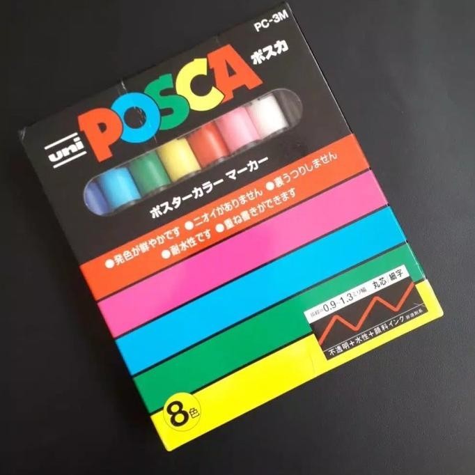 

Uni Posca Paint Marker Pc-3M Set 8 Warna