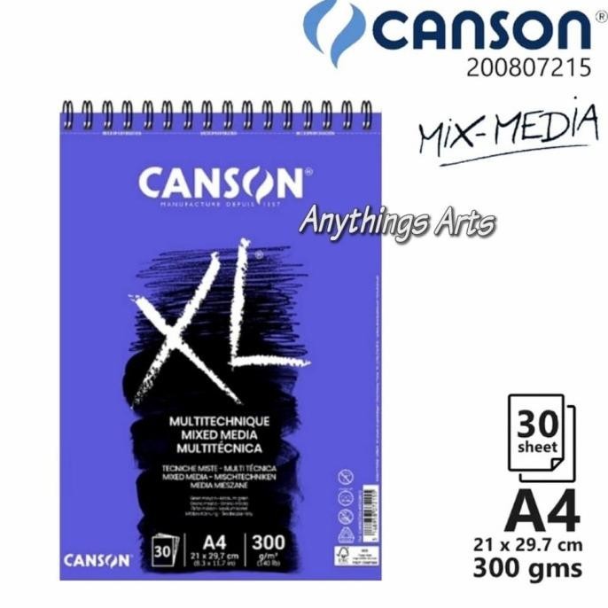 

Canson Xl Mix Media A4 300Gsm 30 Lembar Buku Gambar