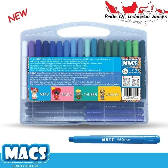 

Krayon Macs Silky Gel Crayon 48 Color / Warna