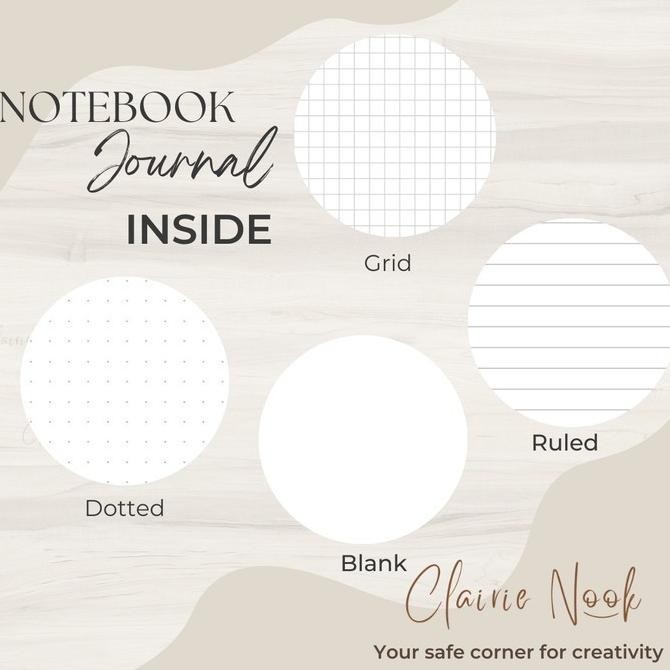 

Clairie Nook Seasonal Bullet Journal Kit -Dekorasi Notebook Scrapbook - Spring - Kraft, Blank Page