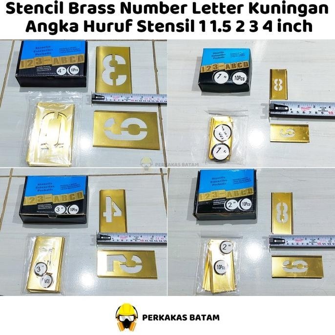 

Stencil Brass Number Letter Kuningan Angka Huruf Stensil 1 2 3 4 Inch