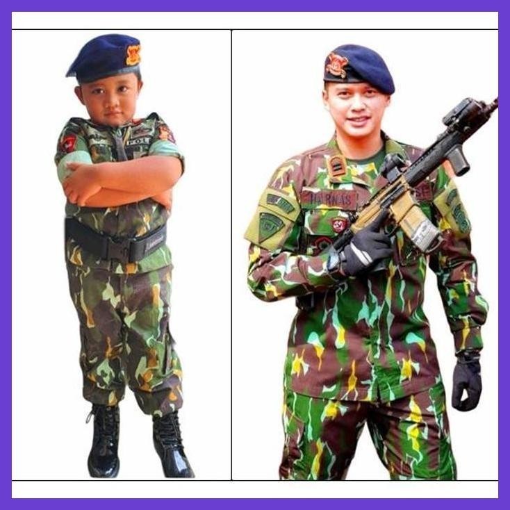 New Baju Polisi Anak Brimob Loreng Kostum Brimob Loreng Baju Profesi Brimob Anak Loreng Gagah