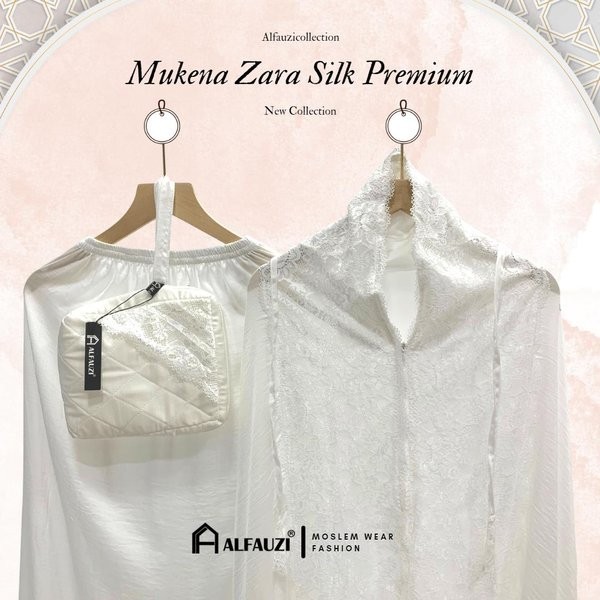 Mukena Zarra Silk Multifungsi / Mukena Dewasa Renda Terbaru By Alfauzi