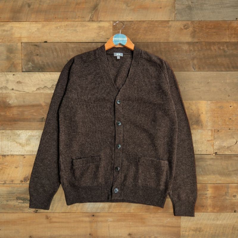 CARDIGAN UNIQLO KNITWEAR PRIA WANITA VINTAGE SWEATER SCOND