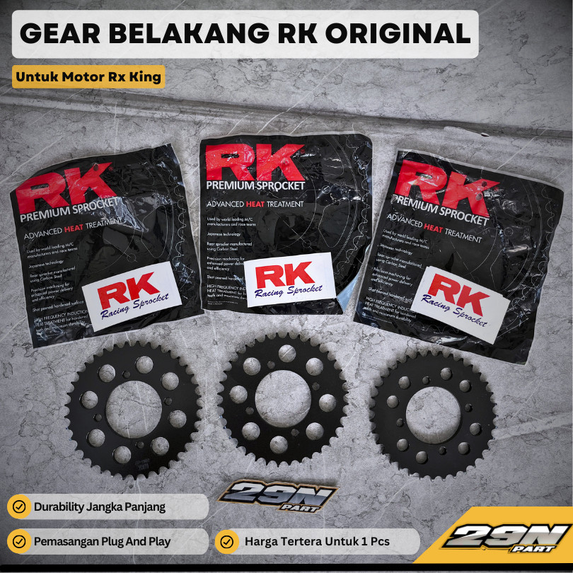 GEAR BELAKANG ORIGINAL RK TAKASAGO 428 415 34 35 36 37 38 RX KING VEGA MX F1ZR