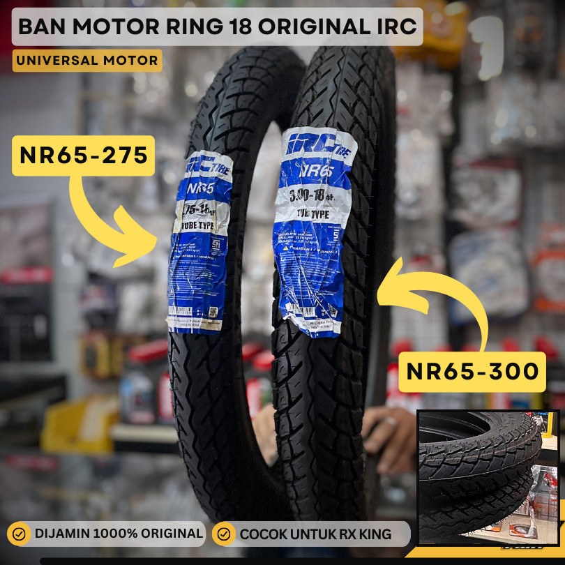 BAN MOTOR IRC RX KING RXK RXKING NR65 TUBE TYPE RING 18 ORIGINAL