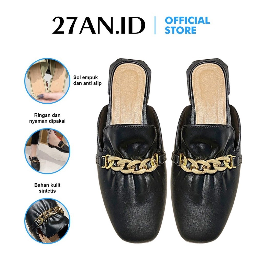 Sandal Slop Wanita // ( 27AN.ID ) Sepatu Slop Flat Karet Jelly Wanita SP28 Sepatu Sandal Wanita