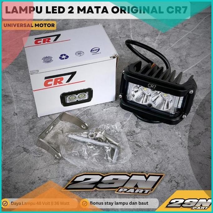 LAMPU DEPAN CR7 LED 2 TITIK WARNA BIRU IMPORT | MOTOR YAMAHA RX KING 1