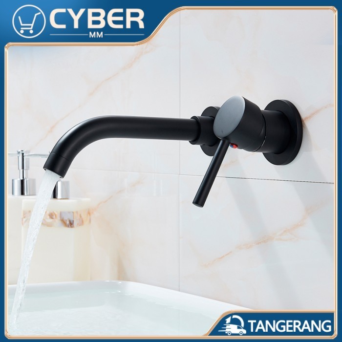 Kran Wastafel Dinding Hitam / Keran Wastafel Black