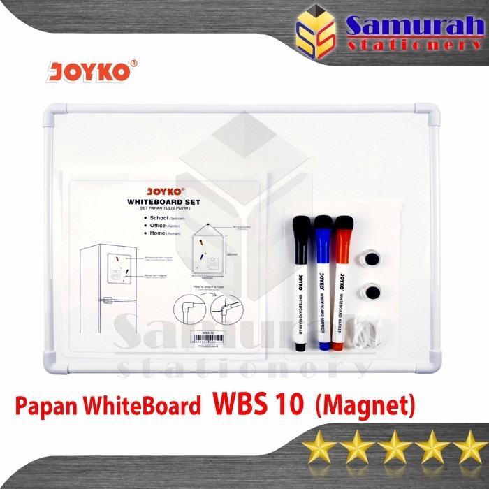 

Terlaris Papan Whiteboard Set Magnetic Joyko WBS 10 / WB Putih Magnet Kulkas SALE