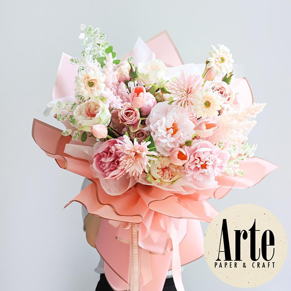 

uk-68 20 Lembar Cellophane Rose Gold Frame Grade B Ori Sinowrap Border Bouquet Bingkai Jelly Film List Kertas Buket Korea Bunga Flower Wrapping Paper Calor Kado Arte Grosir Florist Supply Jakarta Bekasi P.B-GDM Premium