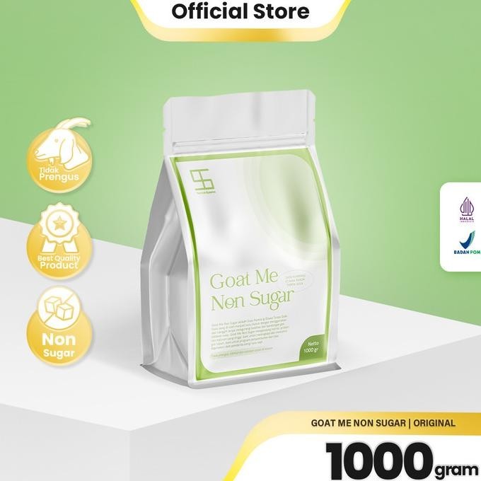

Goat Me Non Sugar Susu Kambing Etawa Bubuk Tanpa Gula 1000 gram 1 KG