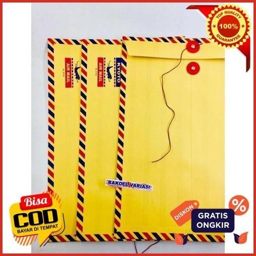 

Bisa Cod (1Pcs)Amplop Coklat Airmail Tali Kiky K310 Harga Hemat