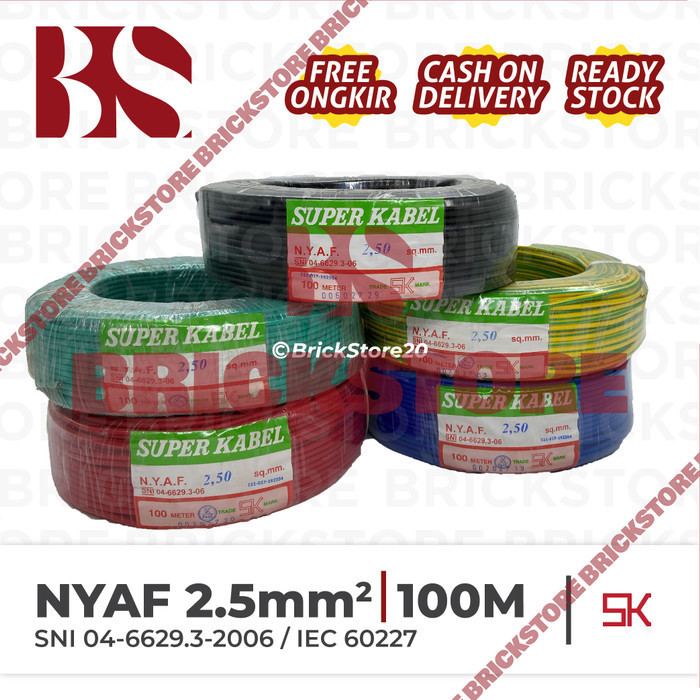 Kabel Super NYAF 2.5 mm NYAF 2.5 NYAF 2,5 AF 2,5 AF 2.5 SQMM 2.5MM SNI